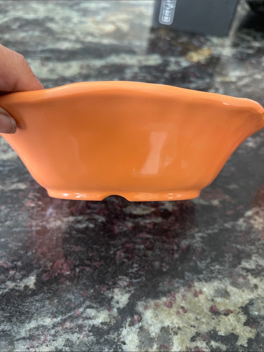Tommy Bahama Orange Crackle-Glaze melamine small bowls set of 8 - Picture 3 of 7